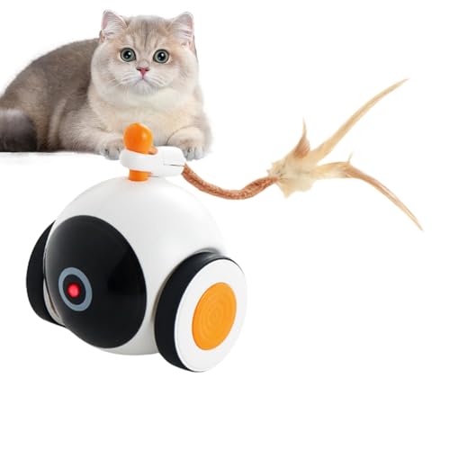 Juguete rodante para gatos, juguetes de enriquecimiento para gatos, bola inteligente rodante, juegos automáticos de interior activados por movimiento con cola, suministros para mascotas para ejercicio