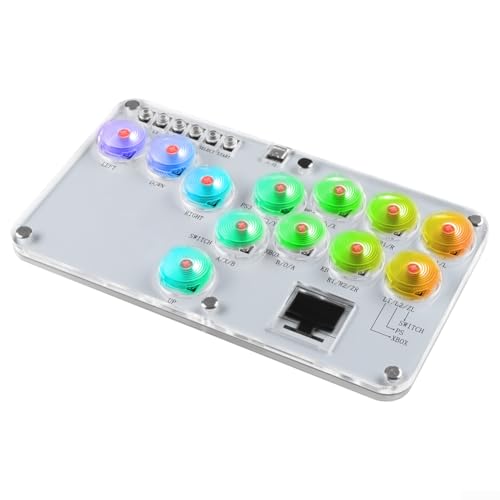 Leviless - Controlador para Arcade con soporte de intercambio en caliente, diseño para juegos de PC Switch, 21 x 12 cm, color blanco