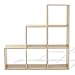 Rebecca Mobili Scaffale Moderno Libreria 6 Cubi Marrone Rovere Chiaro Legno Ordine Sala Cameretta - Misure: 97,5 x 97,5 x 29 cm (HxLxP) - Art. RE6045