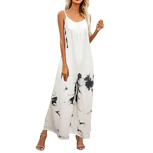Combinaison d'été décontractée pour femme coupe ajustée pantalon émoussé grande taille