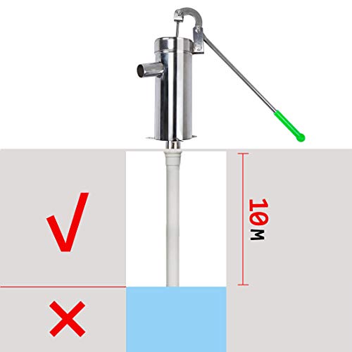 Tbvechi Suction Pump, Stainless Steel Manual Water Jet Pump Domestic Well Hand Shake Suction Pump Groundwater For Home Gardenyard (Us Stock) #TOP2