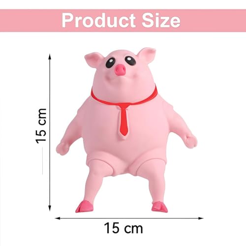 XIKTTK Anti Stress Schwein Quetsch Spielzeug, Spielzeug Schwein, Stressball Schwein, Stressschwein, Schwein Zum Schlagen, Wutschwein Erwachsene Groß, Anti Stress Schwein Gummi Pig XXL