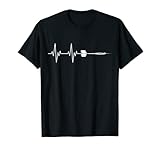 Dart Herzschlag EKG Herz Herzfrequenz Herzlinie Chips Dart T-Shirt