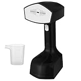 ULDIGI Dampfer Reisedampfer Handdampfer für Kleidung und Vorhänge Dampfeisen tragbar Dampfbügeleisen-Kombination Reise-Handdampfer mit Dampfgarer bügeln Handdampferkleidung ABS Black