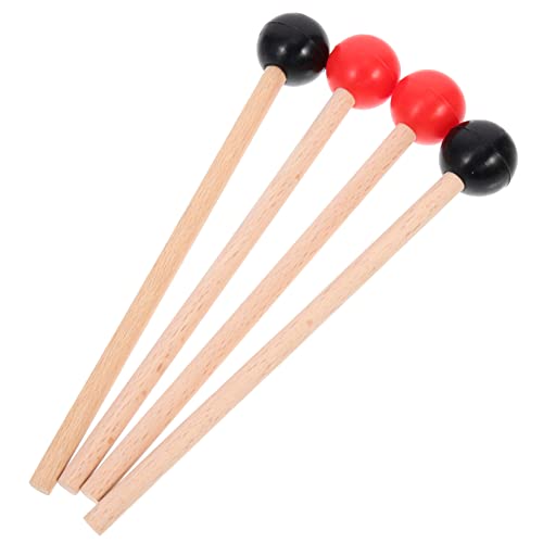 Milisten 2 Pairs Percussion Mallets for Marimba Lightweight Durable Easy to Use for Beginners Mallet Sticks for Musical Instruments