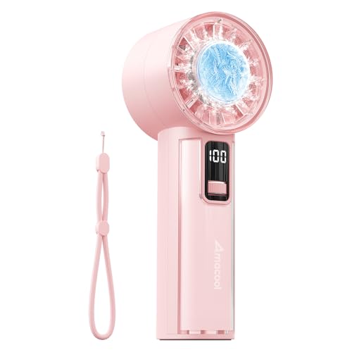 Image of AMACOOL Handheld Fan with Ice Cooler, Mothers Day Gifts for Mom Her Women Girl, Mini Portable Cooling Fan, Small Yet Powerful, Personal Hand Fans for Travel Essentials Beach Makeup Must Have