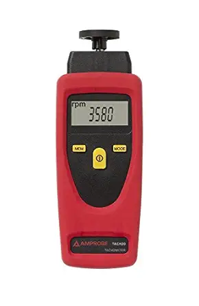 Amprobe TACH-20 Tachometer, Combo, Contact or Non-Contact