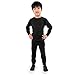 JAN & JUL Kids Thermal Base Layer Top for Boys or Girls (Black, Size 10Y)