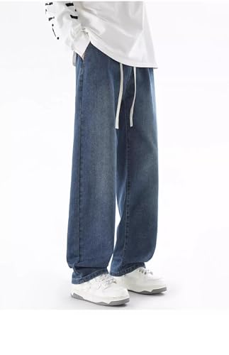 Men's Summer Jeans Loose Straight Wide-Leg Pants3