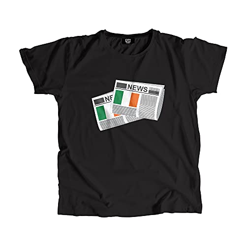 T-shirt Irlande journaux celtiques hauts unisexes mode urbaine imprimée vintage