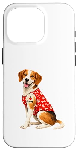 American Foxhound Mom | I Love Mom �n�[�g�^�g�D�[ | ���b�h�x�X�g �X�}�z�P�[�X iPhone 16 Pro �p