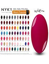 Nail Gel Polish Bold Red - (Sunset Red) Gloss Reddy Pink Deep Cherry Ruby Red UV LED Nailac NYK1 for All Gel Nail Soak Off Nail Lamps