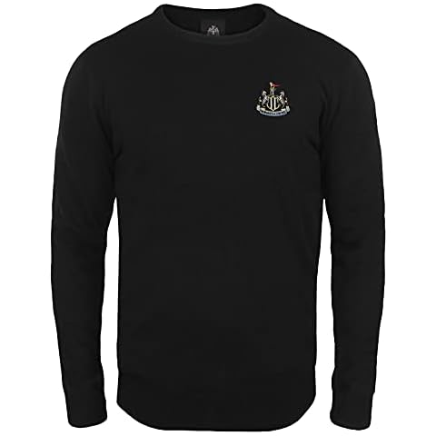 Newcastle United FC Official Gift Mens Knitted Crew Neck Jumper Black Medium Cover