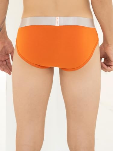 Image of KOFFY Men's Premium Cotton Lycra Brief with Minus Cutting Pouch| Silver Metallic Elastic| 4 Way Stretch| Wrinkle Free| Pack of 1
