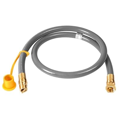 GasSaf 4 FT 1/2" ID Natural Gas Grill Hose, Natural Gas Conversion Kit Suitable for Gas Grill, Generator, Patio Heater and More