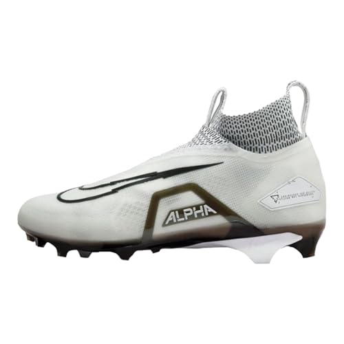 Image of Nike Alpha Menace Elite 3 White /Particle Grey /Opti Yellow /Black Mens Football Cleat.