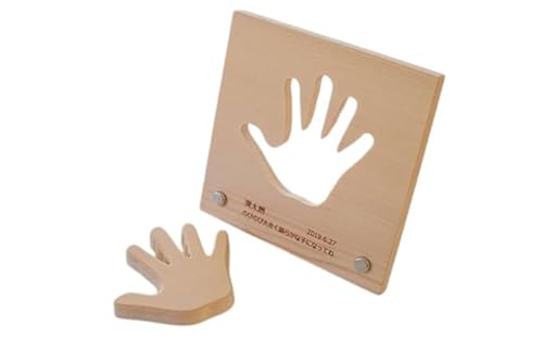子どもの成長の記録を残せる! 木製手型フレームセット「天使の手型」[52210562] チケット 工芸品 インテリア