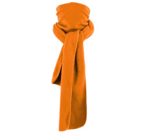 Belsen Polar Fleece Scarf for Men and Women Soft Warm Long Winter Neck Warmer for Cold Weather (Orange)