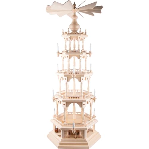 Erzgebirge Palast Gerd Protzner Holzkunst 4-stöckige Pyramide...