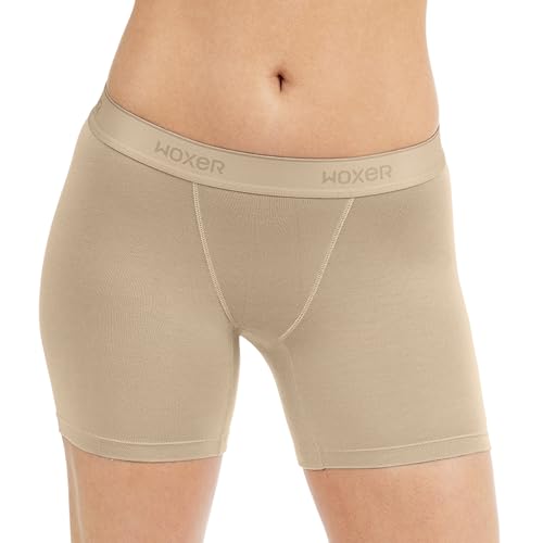 Image of Woxer Boxer Shorts for Women - 5 inch Baller Boy Shorts Underwear, Soft Modal, Chafe Free - Breathable & Moisture-Wicking