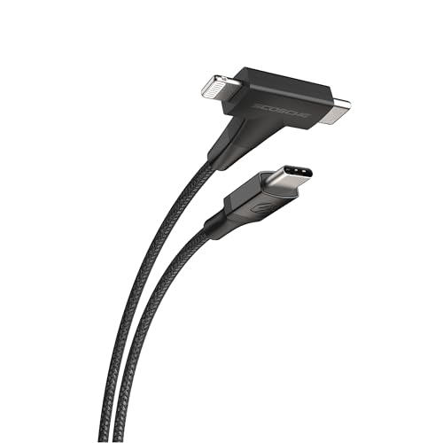 Scosche CCi4B4T-SP 2-in-1 Universal Charger, 4ft Braided Cel