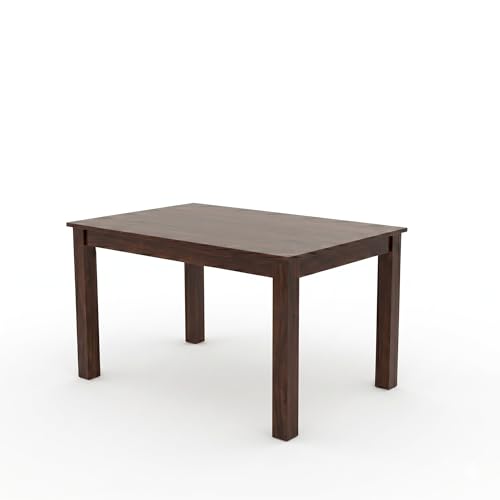 Image of SONA ART & CRAFTS Poster Sheesham Wood Dining Table Set 4 Seater Dinner Dinning Table with 2 Cushion Chair with 1 Bench for Dining Furniture for Living Room Home Hotel Office (Walnut)