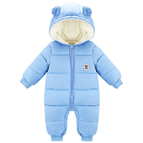 Image of Fumdonnie Baby Snowsuit Boy Jacket Infant Winter Clothes Toddler Girl Snow Wear 0-24 Months
