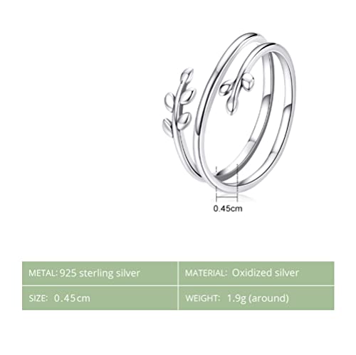 Bague multicouche ajustable au design feuille ciselée haute finition