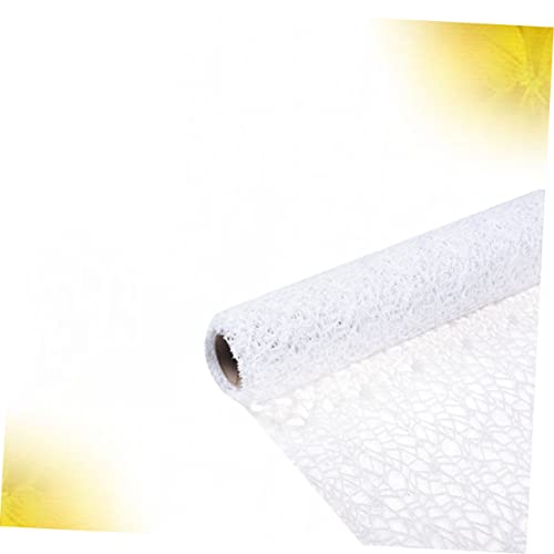 Maille pour rideaux en gaze jacquard blanc Operitacx facile à couper pour décors