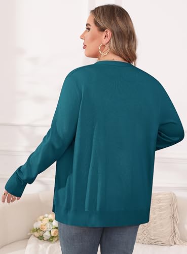 Image of TIANZHU Plus Size Cardigan for Women Button Open Front Long Sleeve V Neck Comfy Lightweight Sweaters XL-4XL