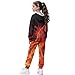 Suhoaziia Fire Flames Girls 2 Pieces Outfits Soft Comfortable Tracksuits Zip Up Hoodie Sweatshirts and Sweatpants Sportswear Athletic Clothing Sets Fall Winter Fashion Clothes