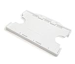 Customcard ltd® Double Sided ID Card Holder Two Sided Badge Holder White (Pack of 1)