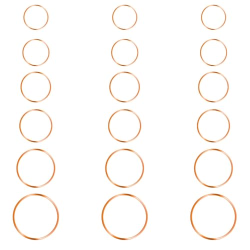 Image of SATRA TRADERS Multi-Size & Color Seamless Hoop Rings for Jewelry Making, Crafting | Qty : 100g | BF68 (Silver-32mm)