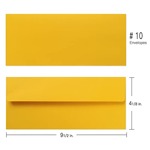 45-Pack-10-Self-Seal-Business-Envelopes-4-18-X-9-12-Inches-Square-Flap-Envelopes-with-Peel-Seal-Yellow-Windowless-45-Count