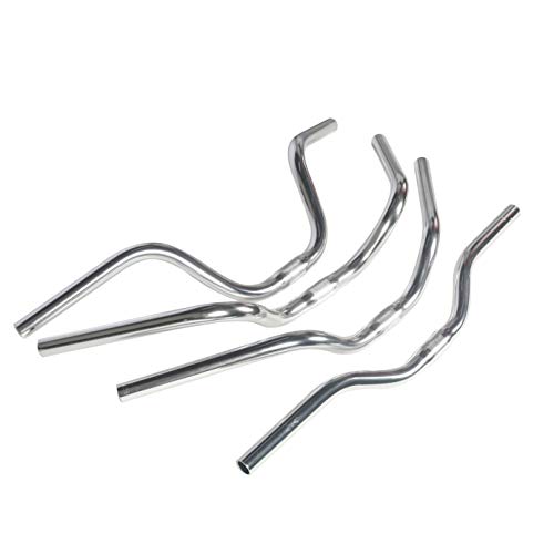 SENQI Mountain Bike Road Bike Handlebar Vintage Style Riser Bar Aluminum Alloy (25.4MM x 580MM,Silver) - Image 3