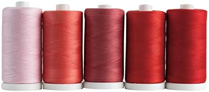 Connecting Threads 100% Cotton Thread Sets - 1200 Yard Spools (Set of 5 - First Blush)
