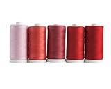 Connecting Threads 100% Cotton Thread Sets - 1200 Yard Spools (Set of 5 - First Blush)