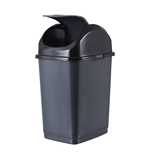 Set de 3 canecas de basura con tapa abatible Superio miniatura 4
