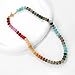 Zissunbeam Bead Gemstone Choker Necklace for Women,Colorful Natural Stone Beaded Statement Boho Beach Charm Necklace Jewelry for Women,Rainbow Stone Charm Trendy Necklaces