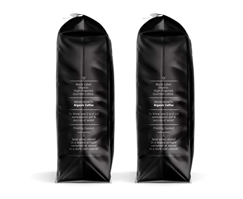 Devil Mountain Coffee | Black Label 2-PK Bundle | Ground Coffee 16 0z. (1 Lb.) World's Strongest Coffee