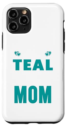 I Wear Teal For My MOM Ovarian Cancer Awareness T�V���c �X�}�z�P�[�X iPhone 11 Pro �p