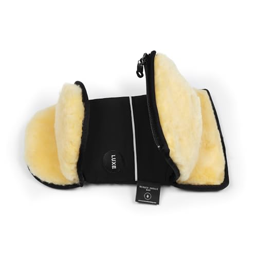 Image of Werner Christ Baby Sheepskin Hand Warmer - GLOVY Luxe Gloves are The Ideal Baby Carriage muff Made of Medical Fur, Warm Universal and Water-Repellent Hand muff