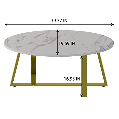 Wolawu-Oval-Faux-White-Marble-Coffee-Table-Wooden-Gold-Elliptic-Modern-Side-End-Table-for-Coffee-Dinning-Living-Room-Kitchen-Small-Stand-Modern-Design-Home-Furniture-White-Marble-Table-for-Couch