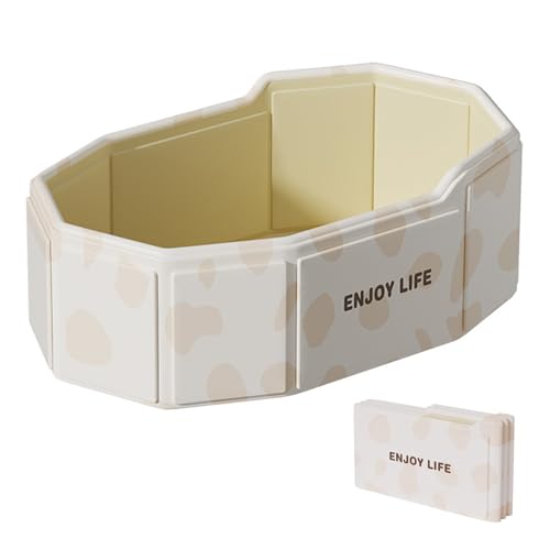 Bañera plegable para bebés, bañera portátil para niños con diseño ergonómico y fácil drenaje, infantil plegable para recién nacidos y niños pequeños, color caqui