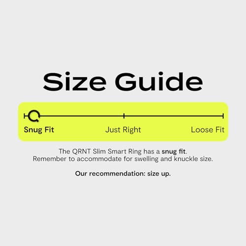 QALO QRNT Slim Smart Ring – Snug Fit – Size Up – Water-Resistant Titanium Fitness Tracker, Tracking for Sleep, Steps, HR - Additional View