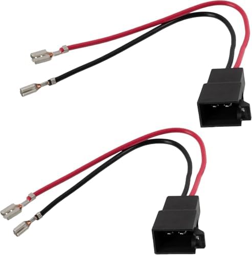 2 Pièces Adaptateurs de Haut-Parleur de Voiture, Connecteurs Fiche pour Haut-parleurs Enceintes DIN universels Compatible avec Opel Renault Peugeot Fiat et...