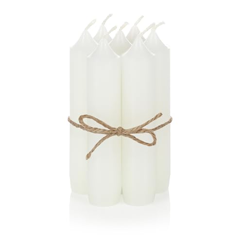 Nordstern Stabkerzen Weiß 6er Pack - Kleine Kerzen für Kerzenhalter,...