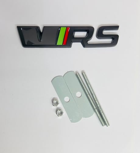 Image of Emblems for Car & Bike Metal Lo.go and Grill Me.tal Lo.go, Auto Accessories for Car Emblem 3D Badge Auto Racing Sport Sticker Grand Tourer Decal. (Black VRS Grill Logo)
