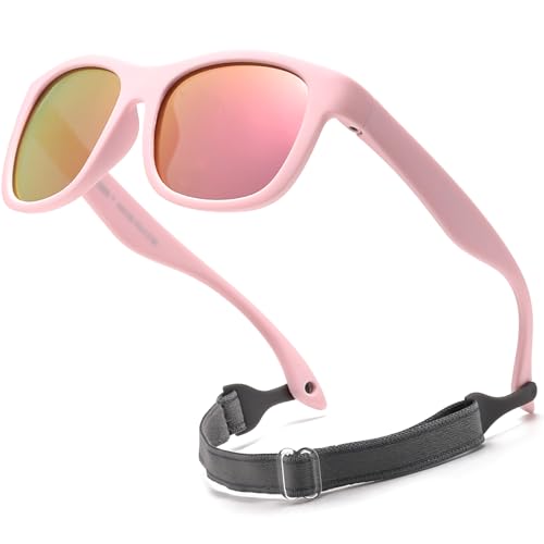 D Lolylad Baby Sonnenbrille 0-3 Jahre, Polarisierte Sonnenbrille Kleinkind...