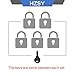 HZSY Padlocks Keyed Alike, Pack of 6, Laminated Steel Keyed Lock (1-9/16